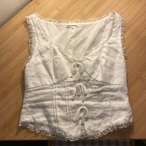 white reformation top